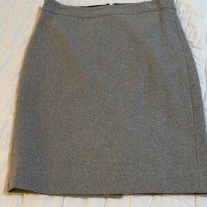 J Crew The Pencil Skirt Grey Wool Women's Skirt Size 0
